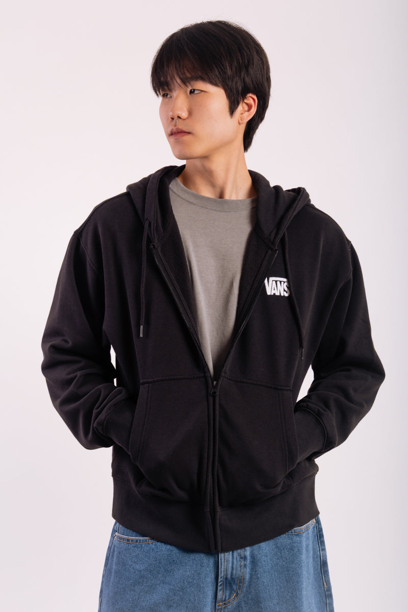 Stretch Logo Full Zip Hoodie - BLK