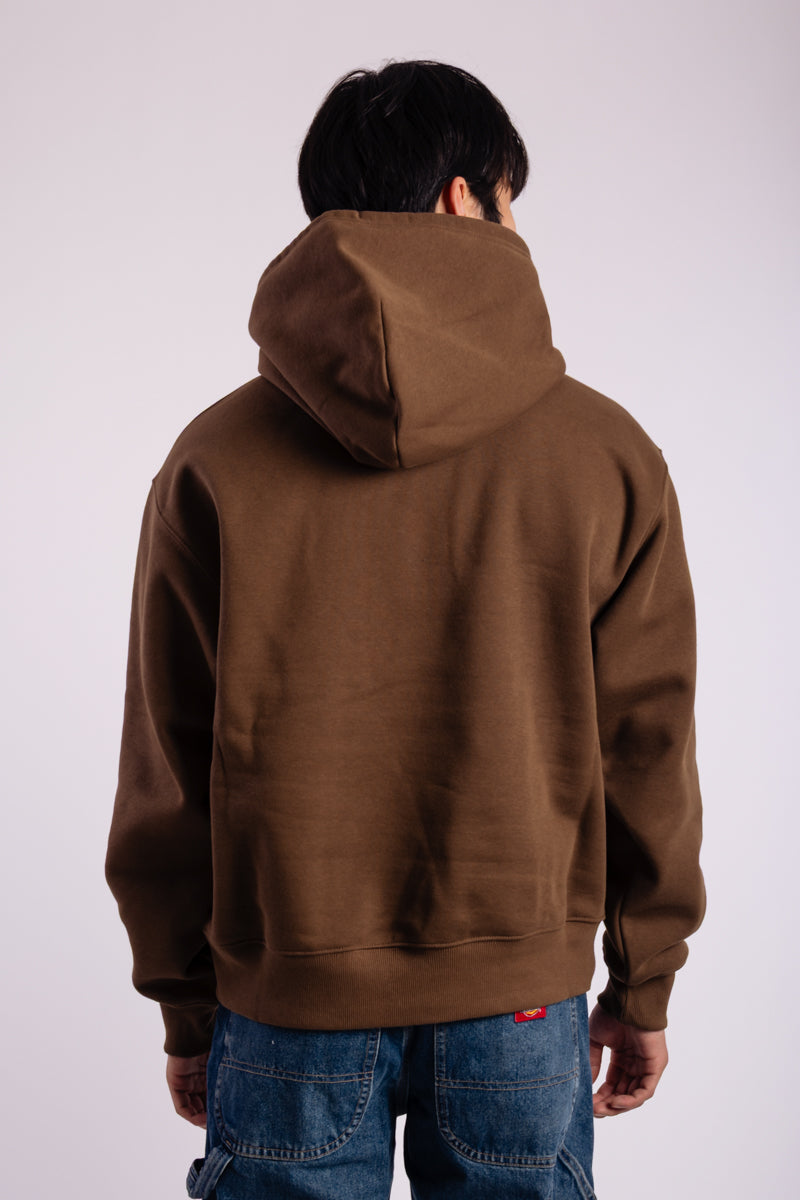 Stretch Logo Pullover Hoodie - BRN