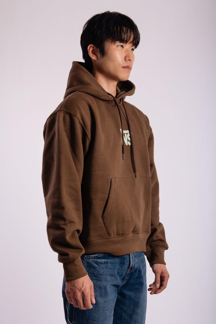 Stretch Logo Pullover Hoodie - BRN