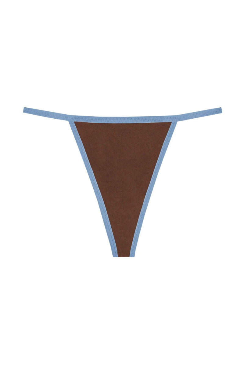 String Thong - Brown / Sky Blue - BRNB