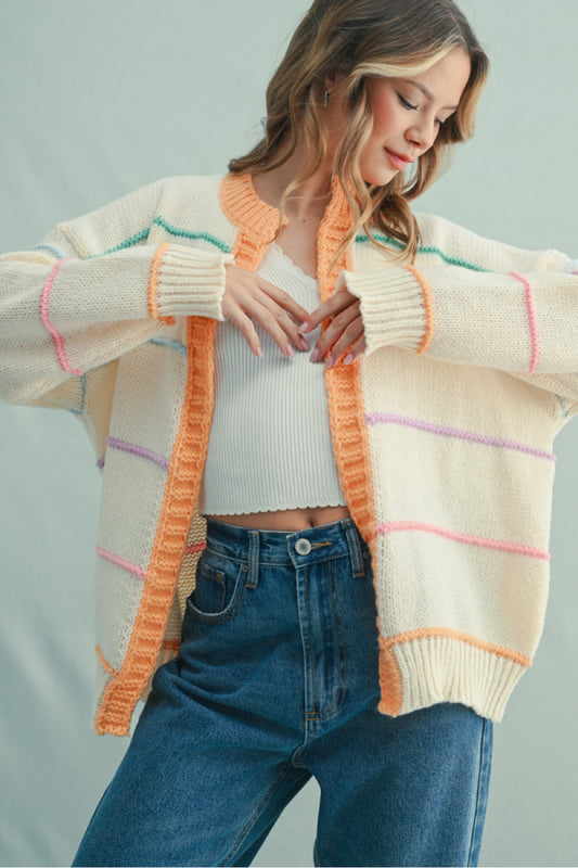 Stripe Cardigan - CRM