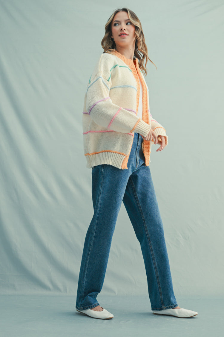 Stripe Cardigan - CRM