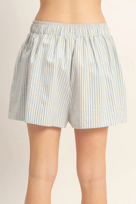 Striped Boxer Shorts - BLU