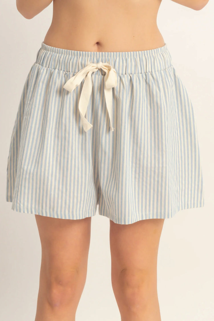 Striped Boxer Shorts - BLU
