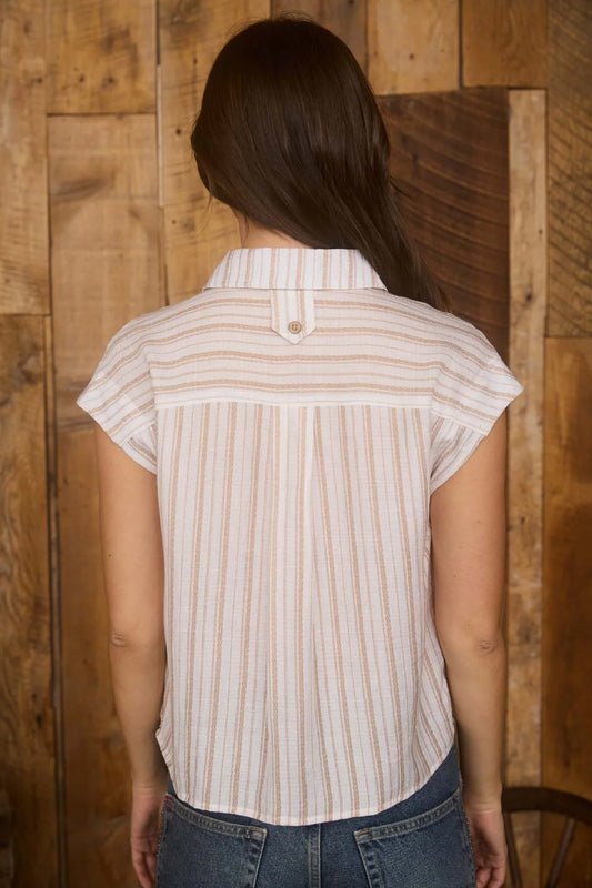 Striped Button-Down Shirt - KHA