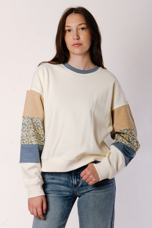 Striped Sleeve Crew - OFB