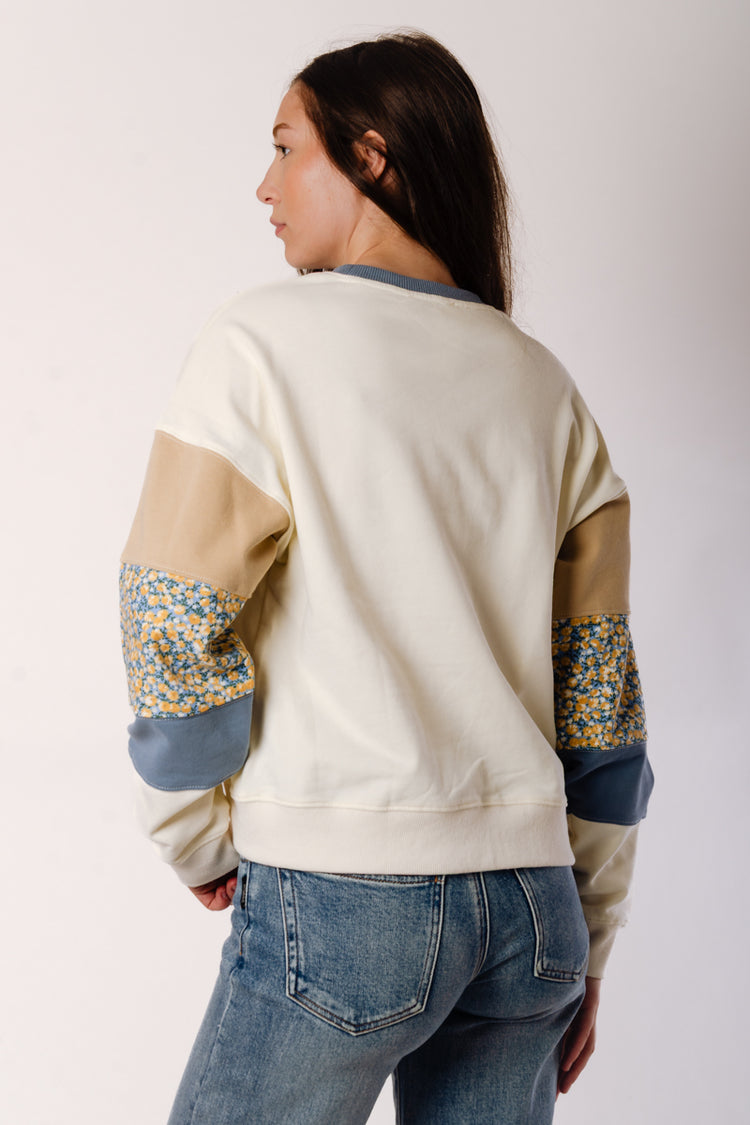 Striped Sleeve Crew - OFB