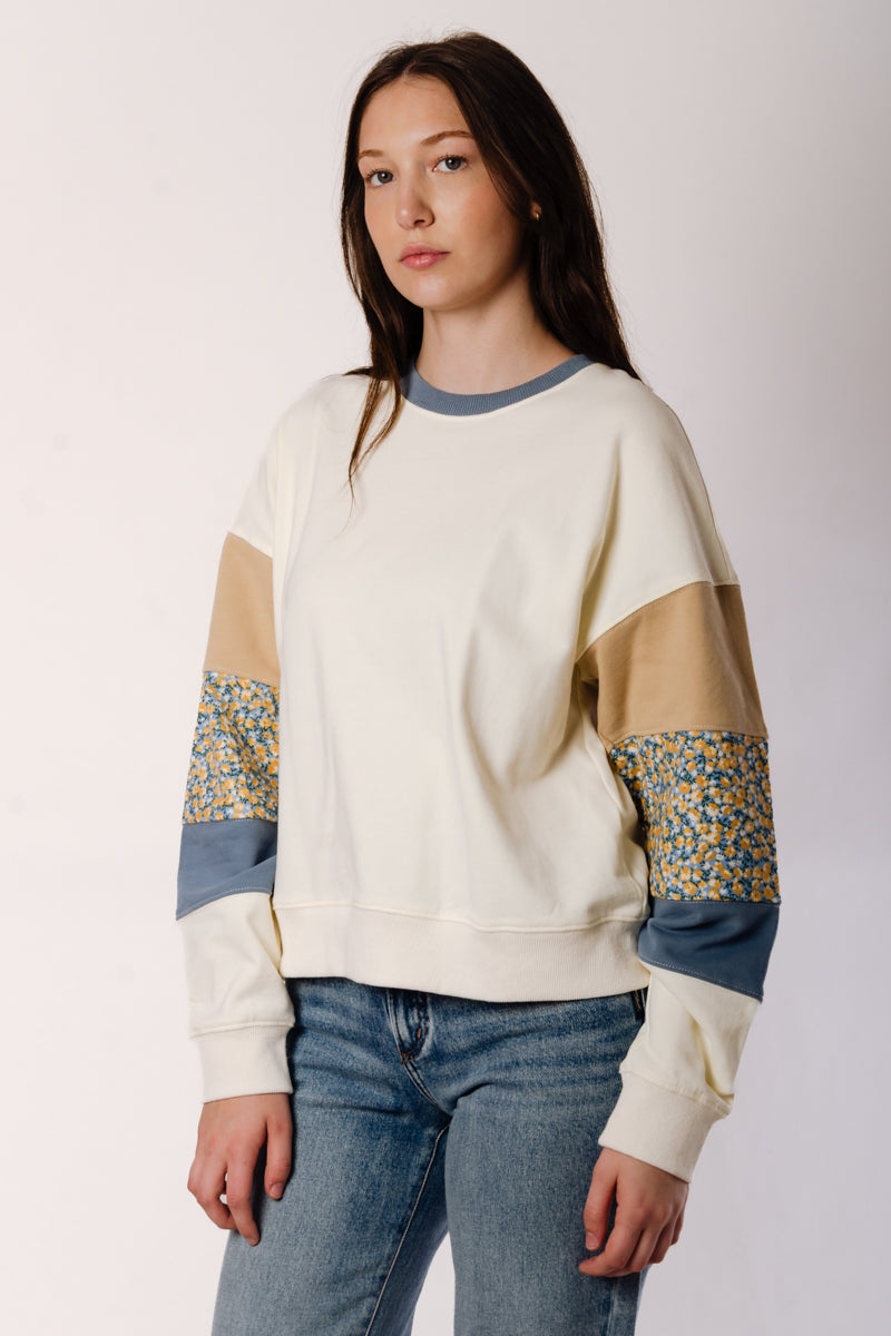 Striped Sleeve Crew - OFB