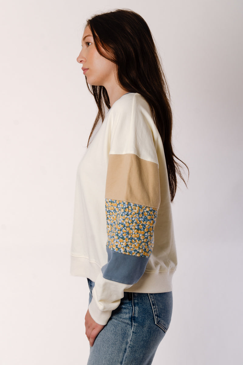 Striped Sleeve Crew - OFB