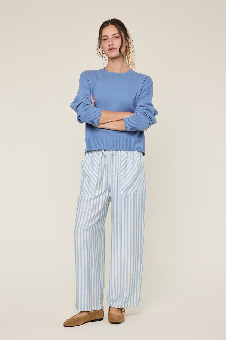 Striped Summer Pants - SKY