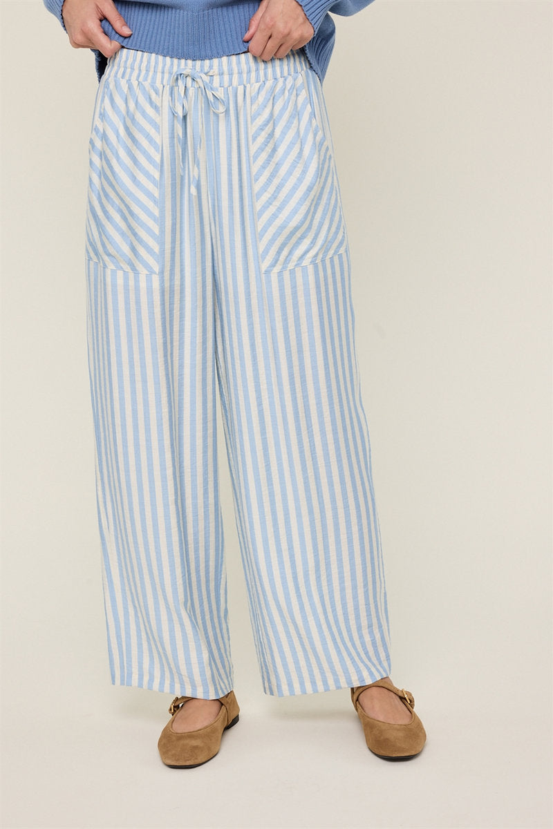 Striped Summer Pants - SKY
