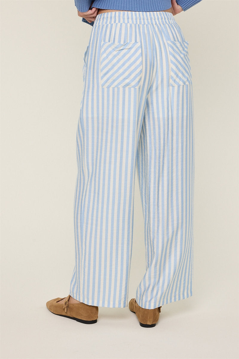 Striped Summer Pants - SKY