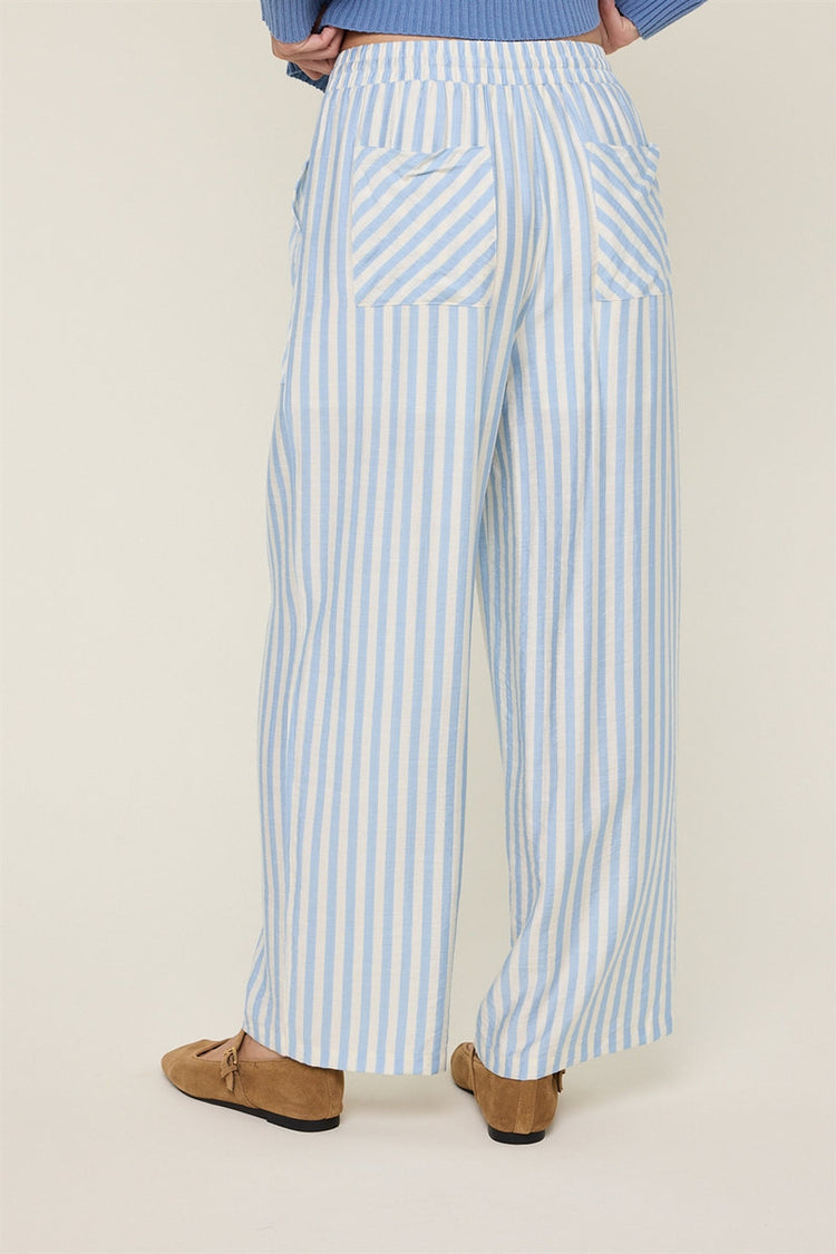 Striped Summer Pants - SKY