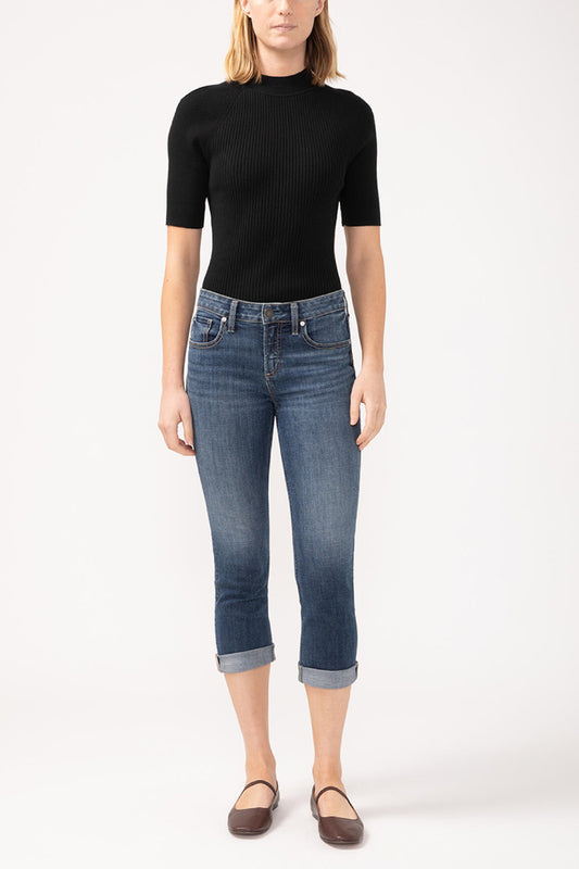 Suki Mid Rise Capri Jeans - MDW