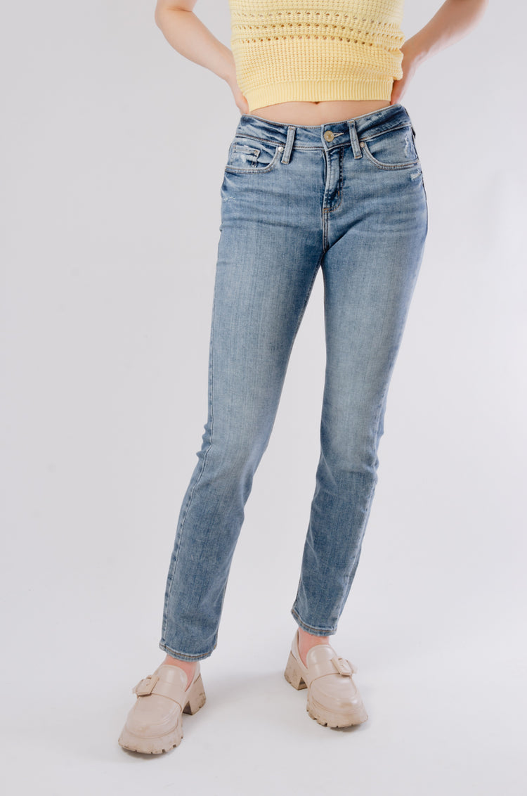 Suki Mid Rise Straight Leg Jeans - 31