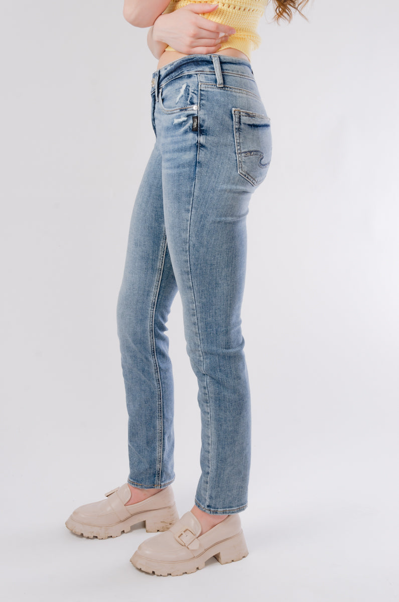 Suki Mid Rise Straight Leg Jeans - 31