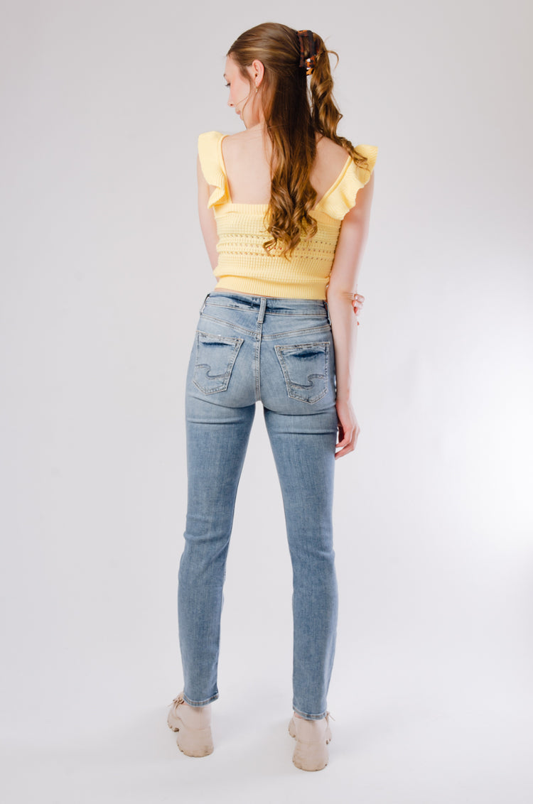 Suki Mid Rise Straight Leg Jeans - 31