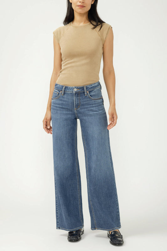 Suki Mid Rise Wide Leg Jeans - 33