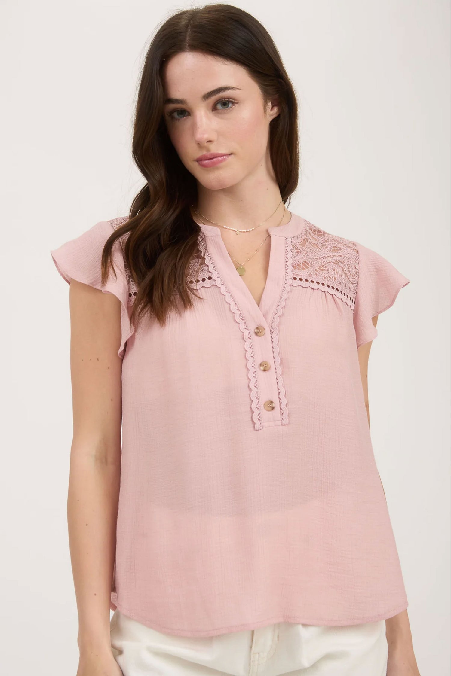Summer Solstice Eyelet Lace Blouse - BLS