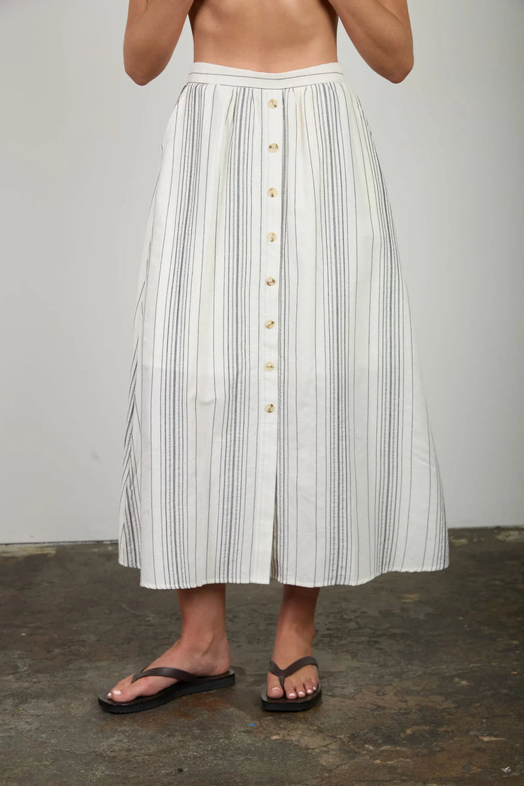 Sunny Era Striped Skirt - BLK