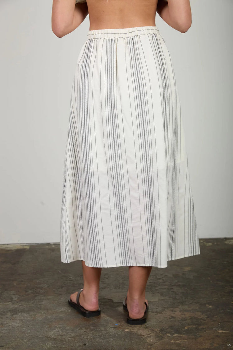 Sunny Era Striped Skirt - BLK