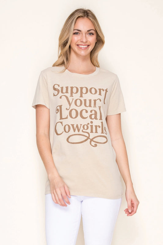 Support Your Local Cowgirls Tee - TAU