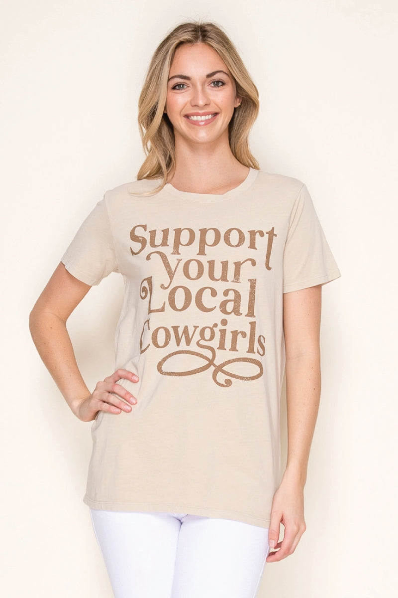 Support Your Local Cowgirls Tee - TAU