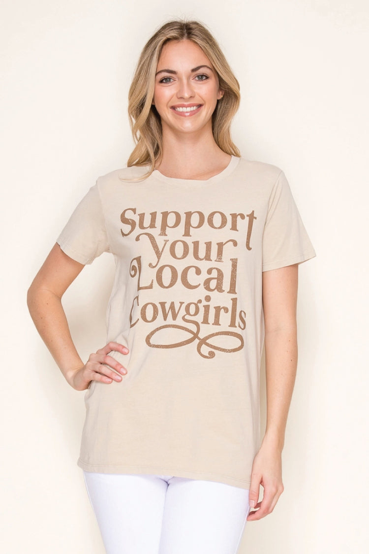 Support Your Local Cowgirls Tee - TAU