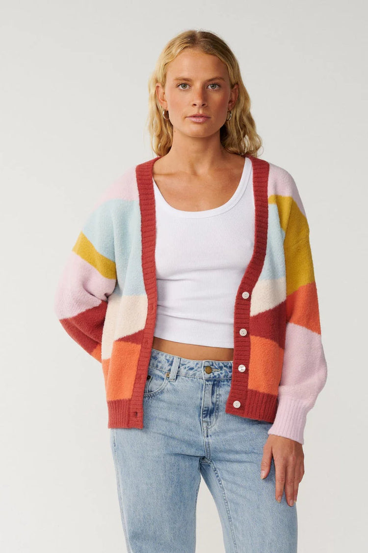 Surf Revival Jacquard Cardi - MUL