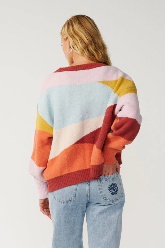 Surf Revival Jacquard Cardi - MUL