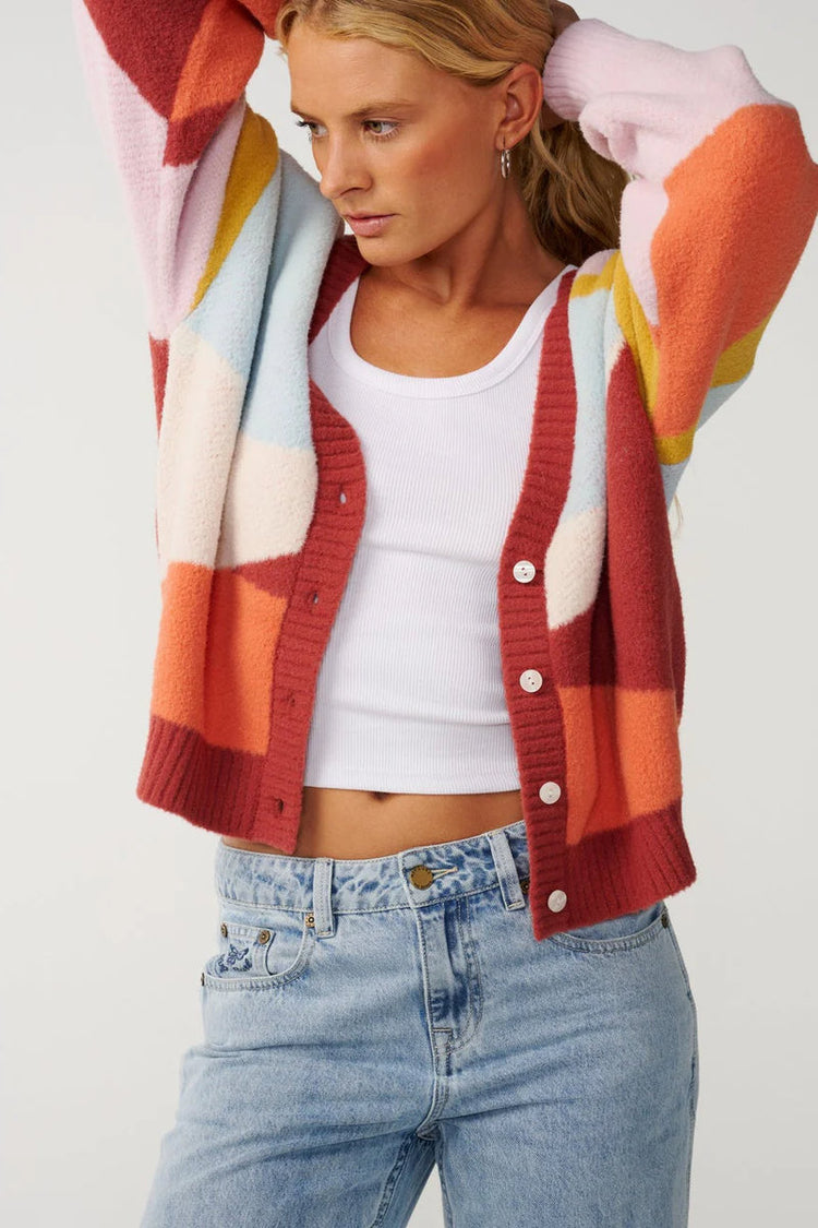 Surf Revival Jacquard Cardi - MUL