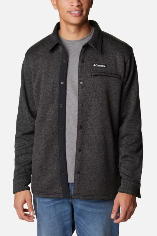 Sweater Weather Shirt Jacket - BLK