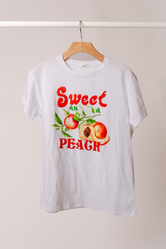 Sweet Peach Tee - WHT