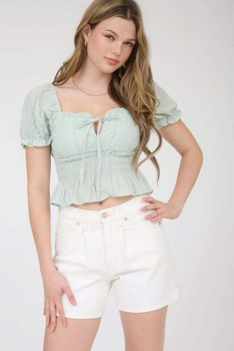 Sweetheart Peasant Top - SAG