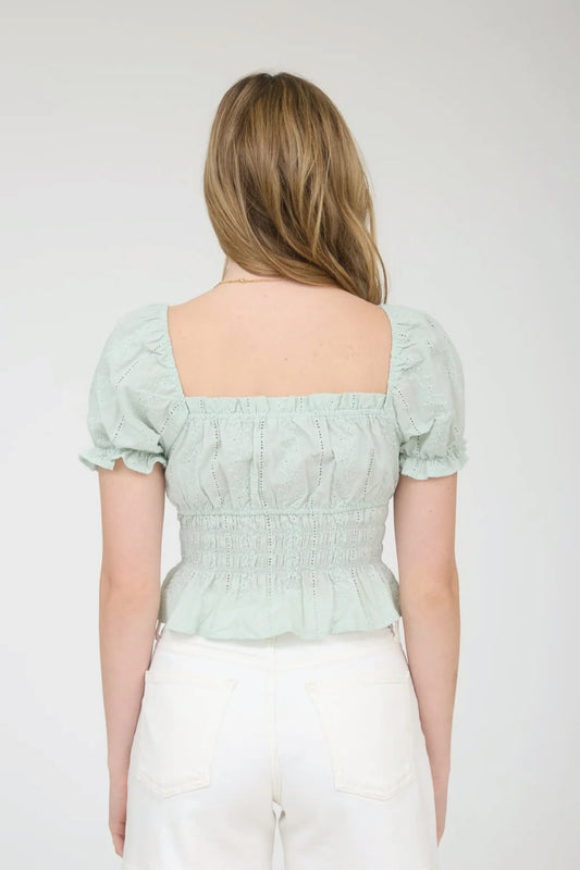 Sweetheart Peasant Top - SAG