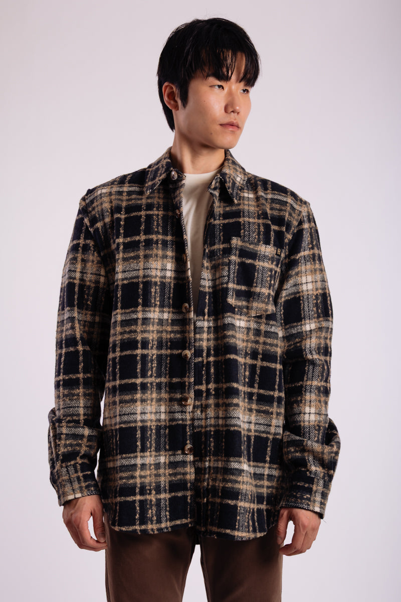 Cabin Plaid Shirt - BLK
