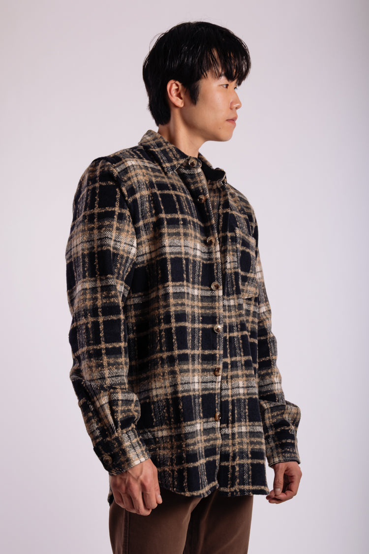 Cabin Plaid Shirt - BLK