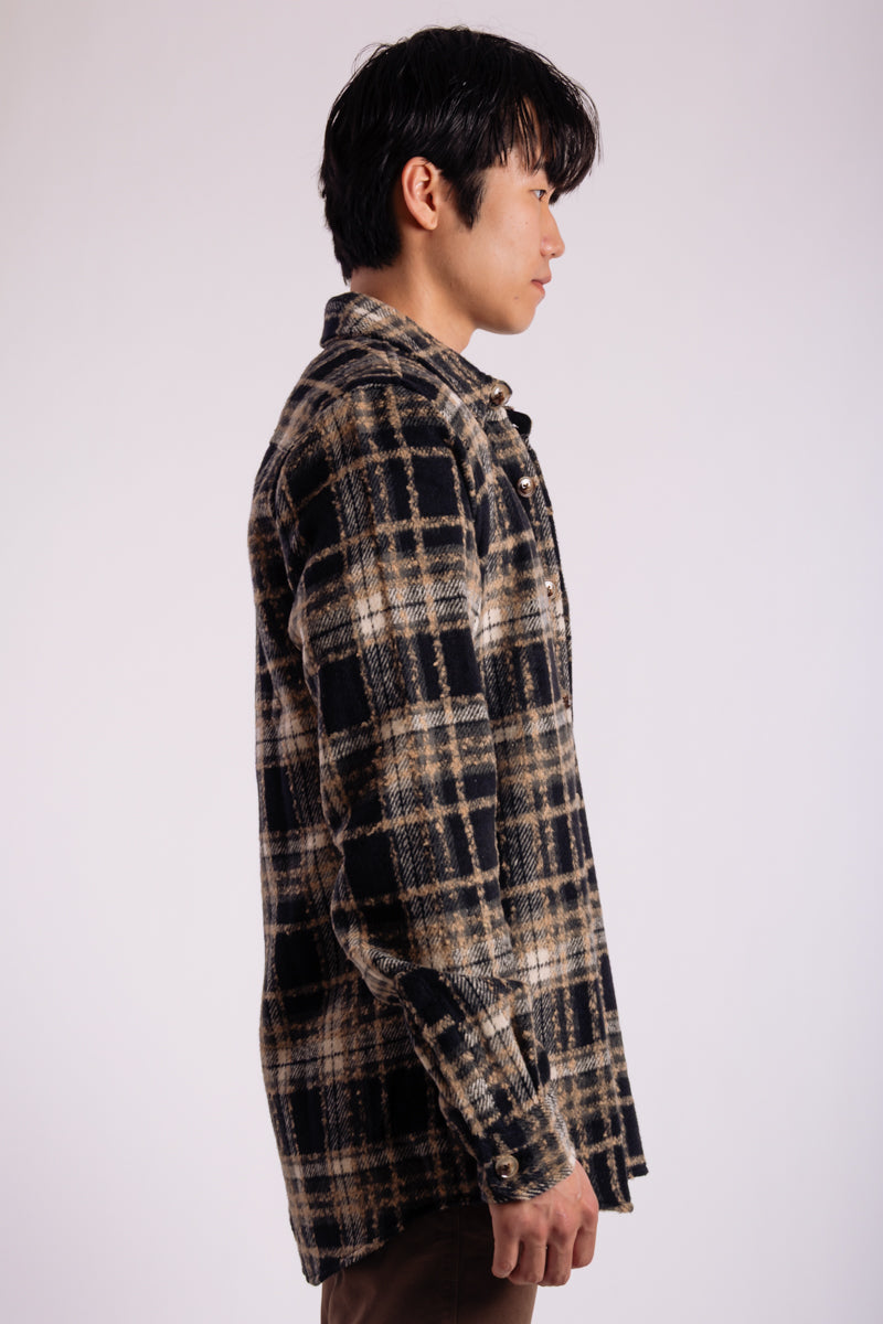 Cabin Plaid Shirt - BLK