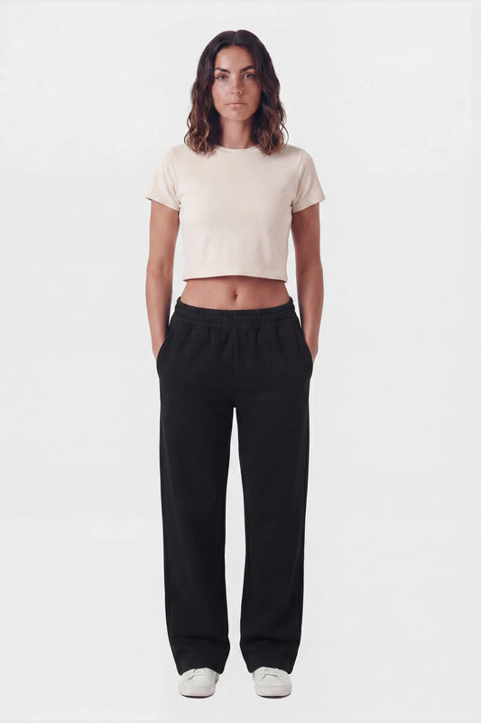 Lush Wide Leg Sweatpants - BLK