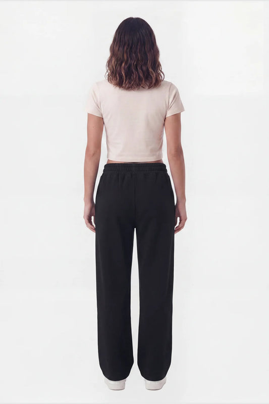 Lush Wide Leg Sweatpants - BLK