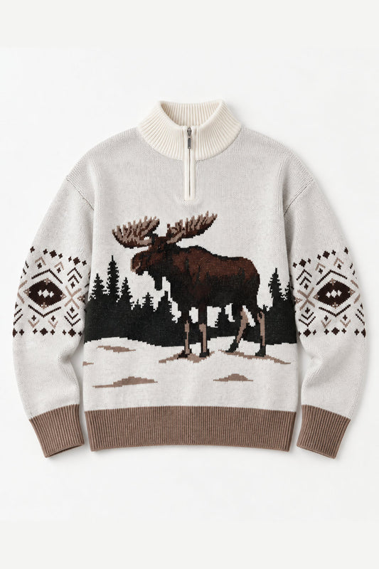 Northern Bull Knit Sweater - CRM