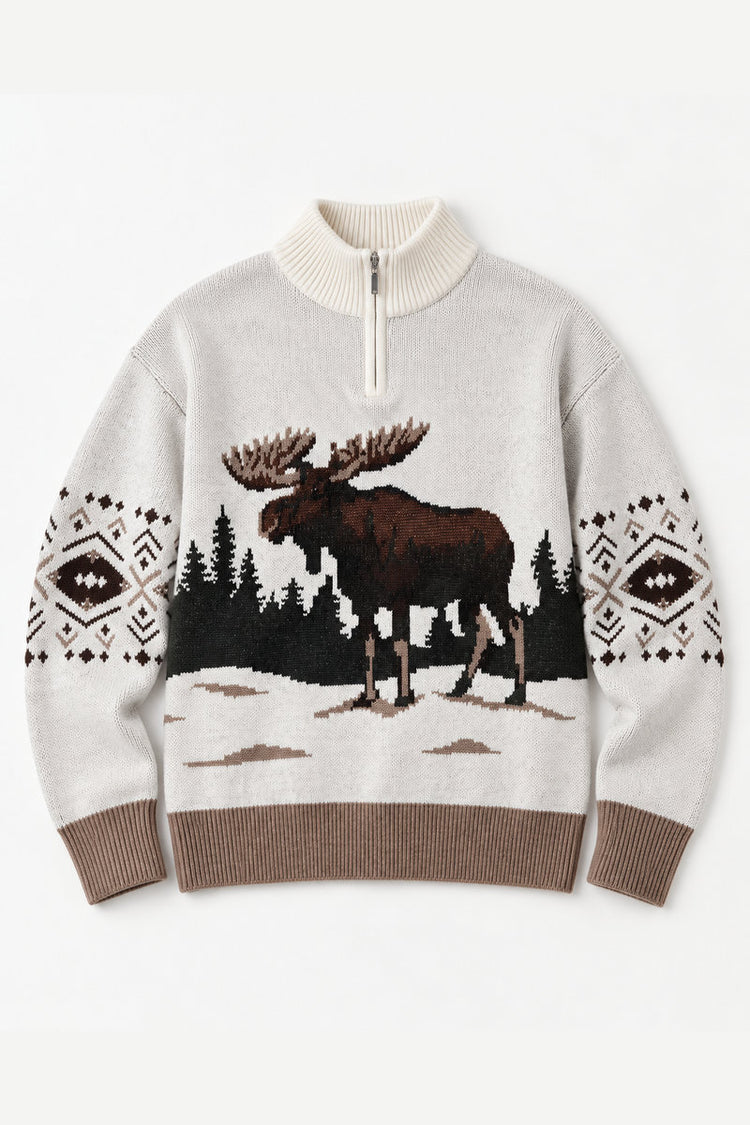 Northern Bull Knit Sweater - CRM