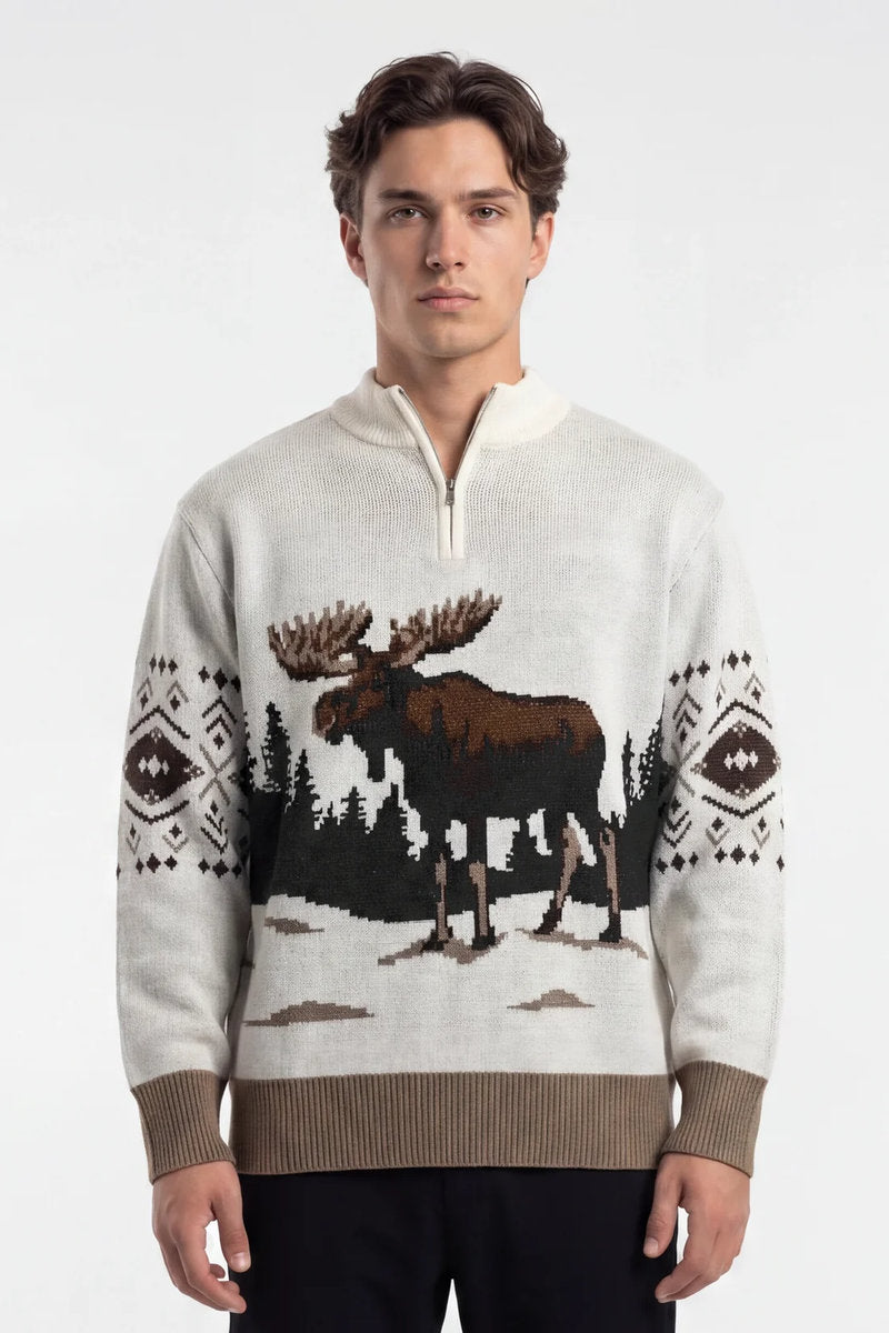 Northern Bull Knit Sweater - CRM