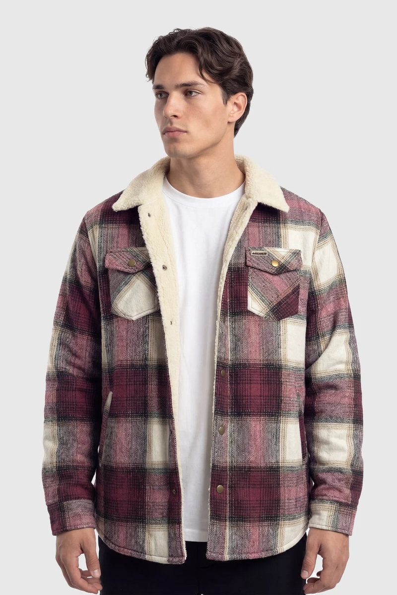Plaid Sherpa Jacket - BUR