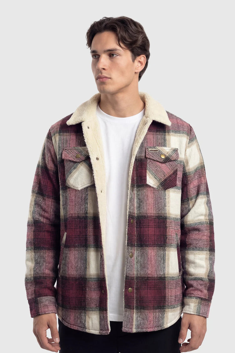 Plaid Sherpa Jacket - BUR