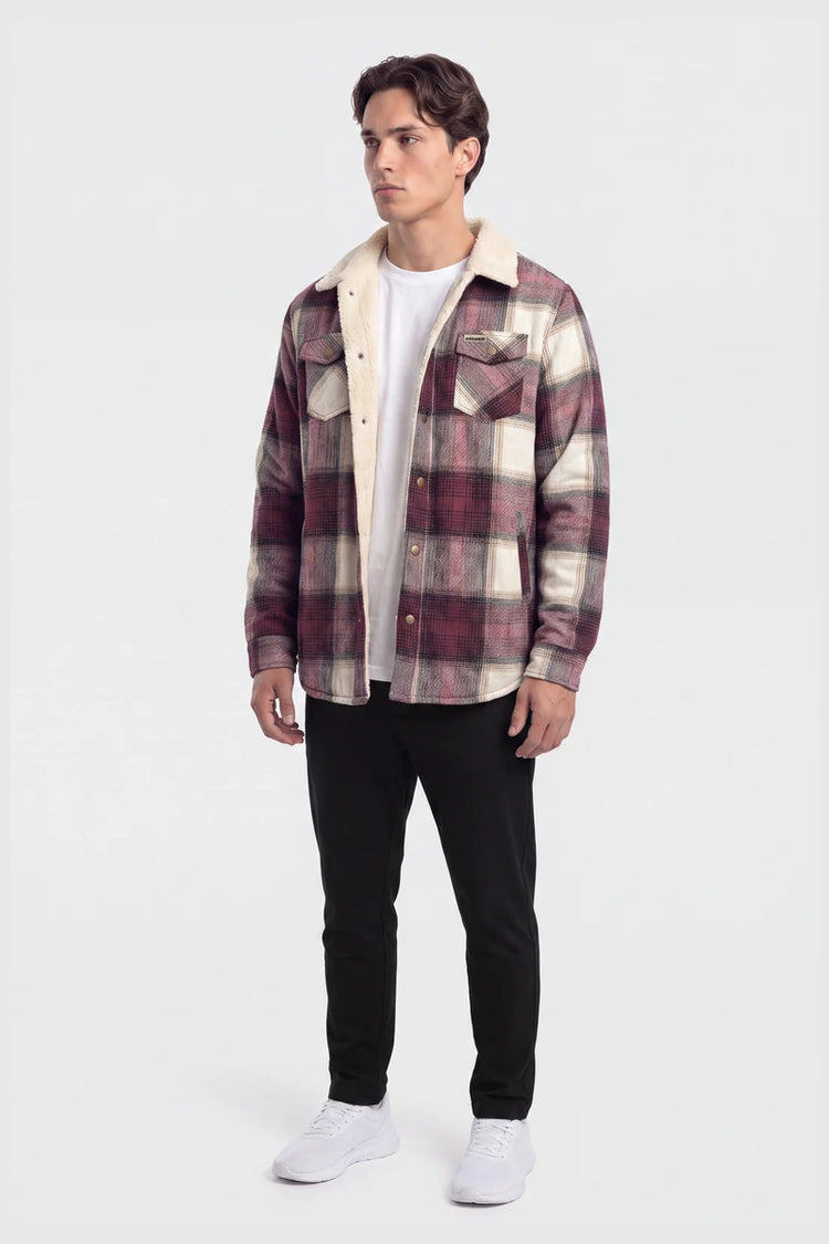 Plaid Sherpa Jacket - BUR