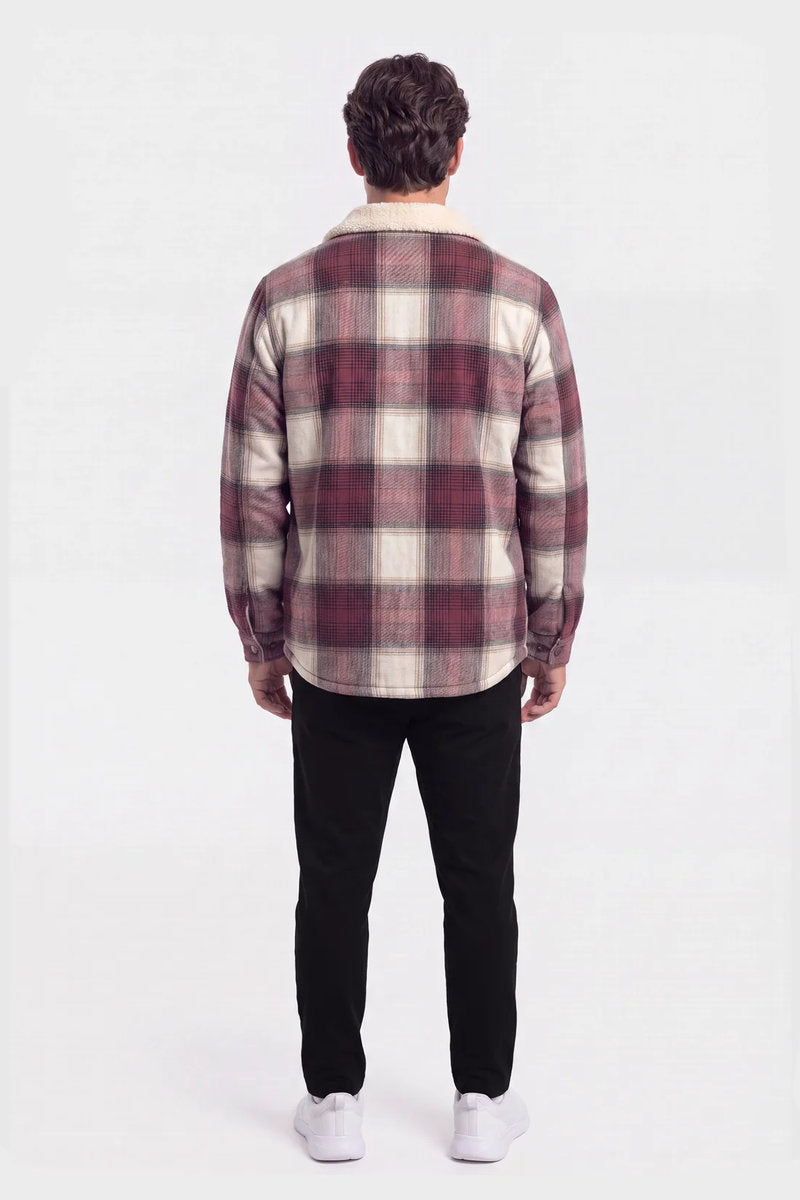Plaid Sherpa Jacket - BUR