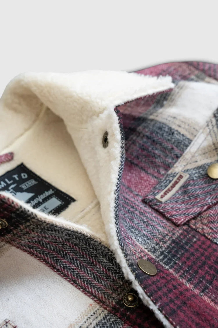 Plaid Sherpa Jacket - BUR