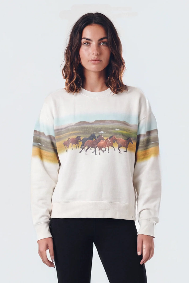 Run Wild Crewneck - WHT