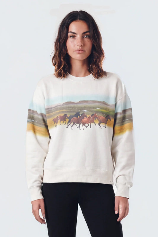 Run Wild Crewneck - WHT